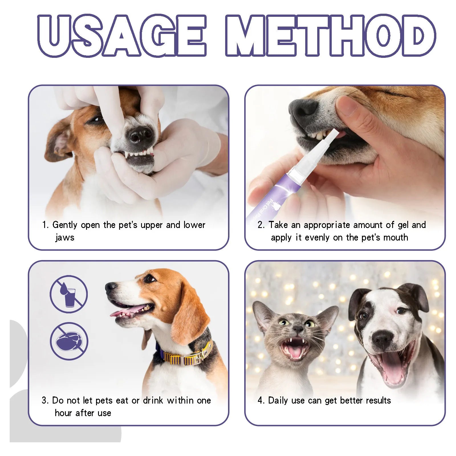 3ml Pet Doge Oral Gel Cleaning Dog Cat Teeth Bad Breath For Tartar No Need To Brush Teeth Pet Breath Freshener Gel Care Cleaner