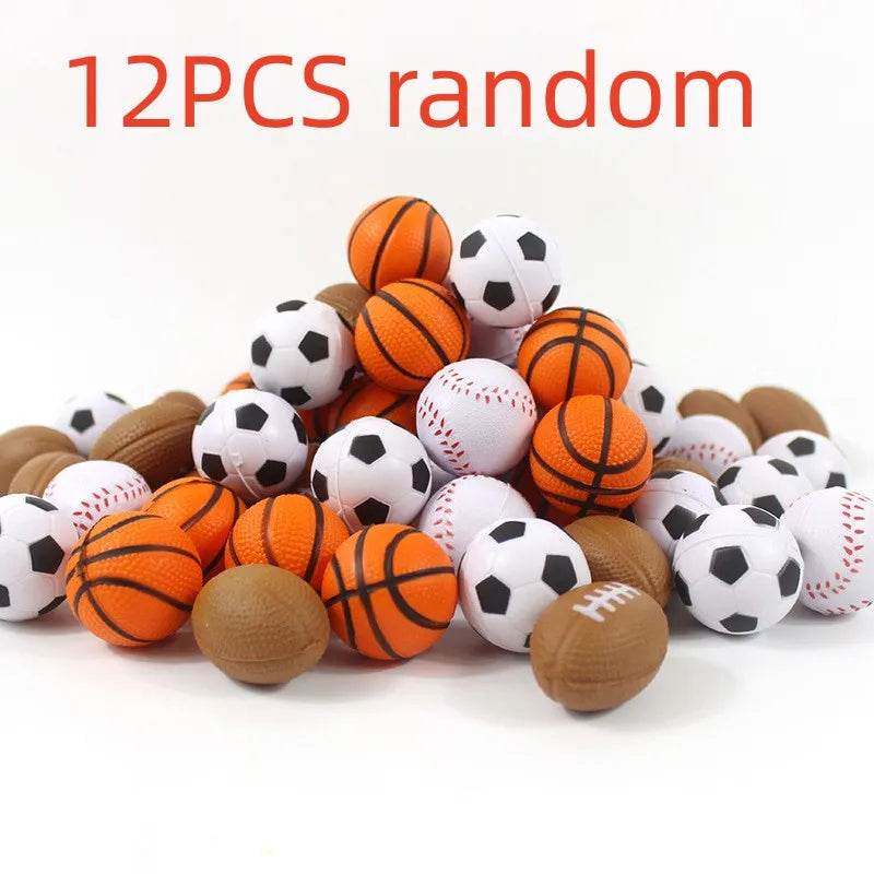 12PCS mini Sponge soft body Balls toys Adult decompression toys  Kid Outdoor  Toys Pet toys Children's early education toys