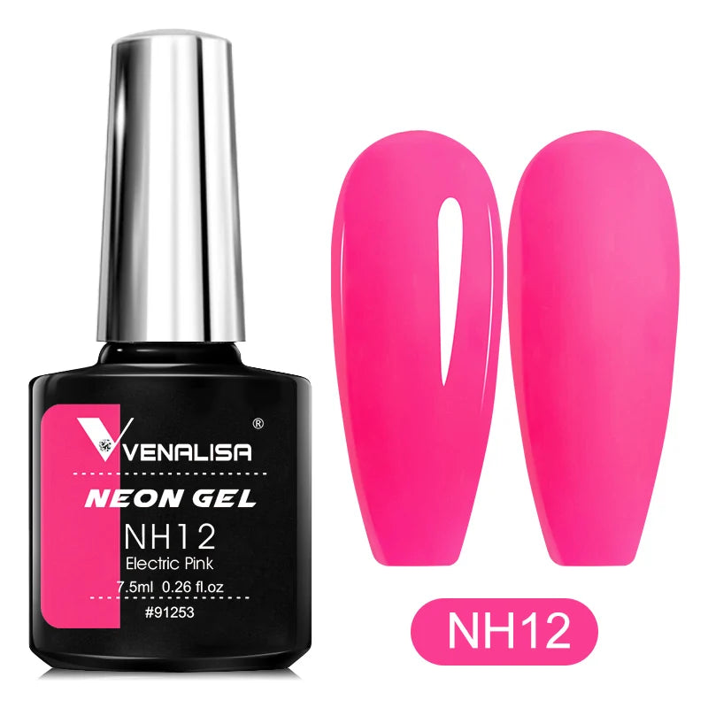 Venalisa New 7.5ml Neon Gel Nail Art Manicure Soak Off Camouflage Natural Nude Color Silicone Nail Gel Polish Lacquer Varnishes