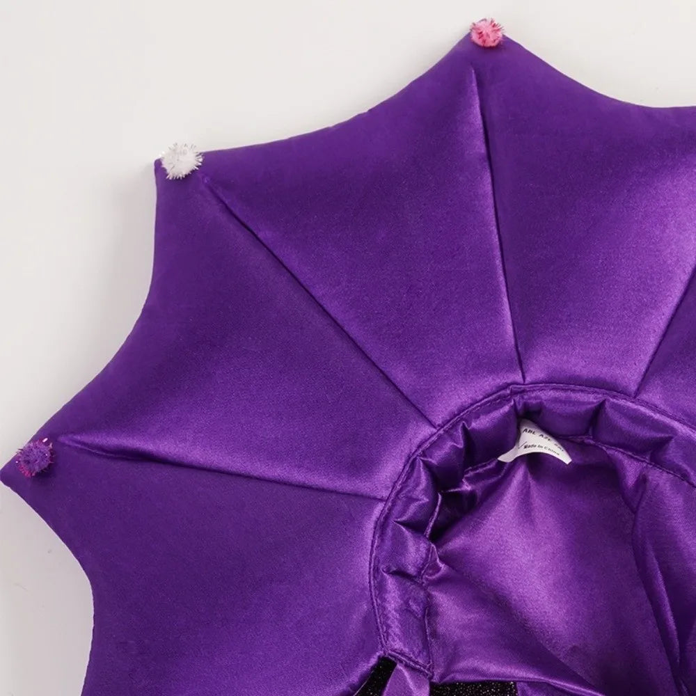 Funny Star Pet Witch Cloak Cloth Purple Halloween Pet Cloak Soft Pet Clothes Dog Witch Costume Cat