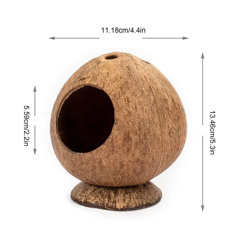 Hamster House Small Pet Nest Shelter Warm Chewing Teeth Coconut Shell Hamster Nest Pet House for Golden Bear Dutch Rat Squirrel