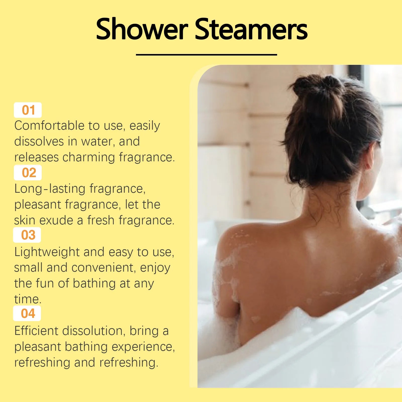 OceAura Shower Steamers Aromatherapy Long Lasting Lavender Rose Fragrance Relaxing Mind Body Soothing Shower Steamers Tablets
