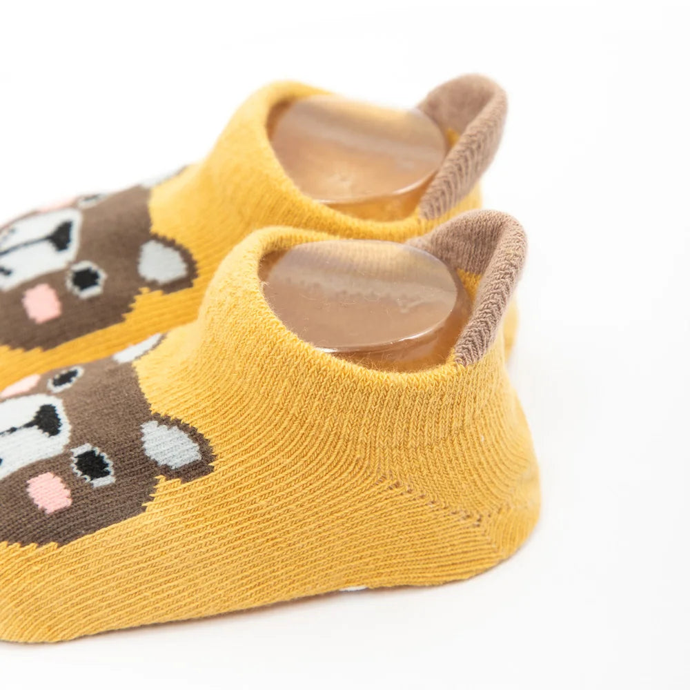 6 Pairs Boys Girls Kids Cartoon Animal Pattern Cute Socks Anti-skid Socks Toddlers Baby Floor Socks