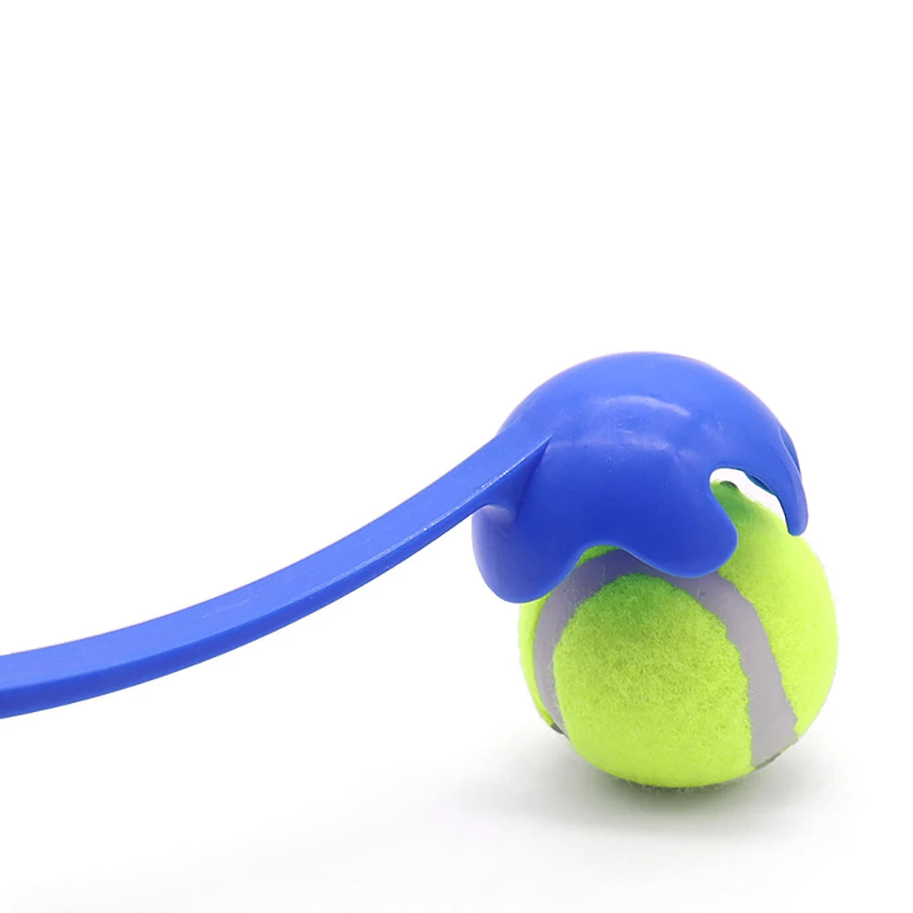 Pet Throwing Stick Toy - Interactive Ball Launcher for Dogs Cats Training, Fetch Game with Rubber Balls
