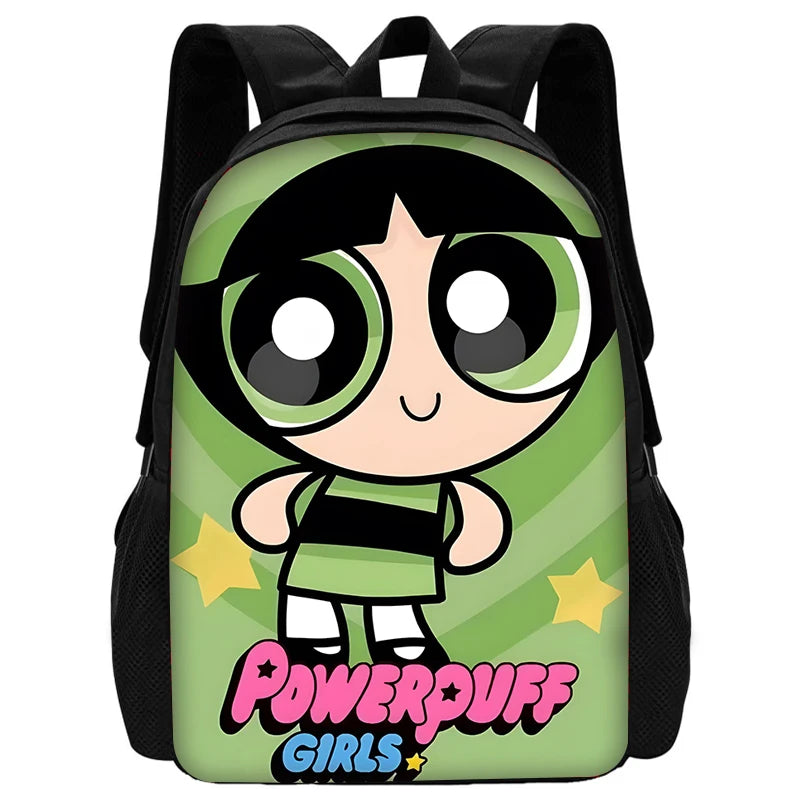 Child Cute Anime Powerpuffs Girlss School Backpack with Lunch Bags ,Pencil Bags ,School Bags for Boys Girls Best Gift