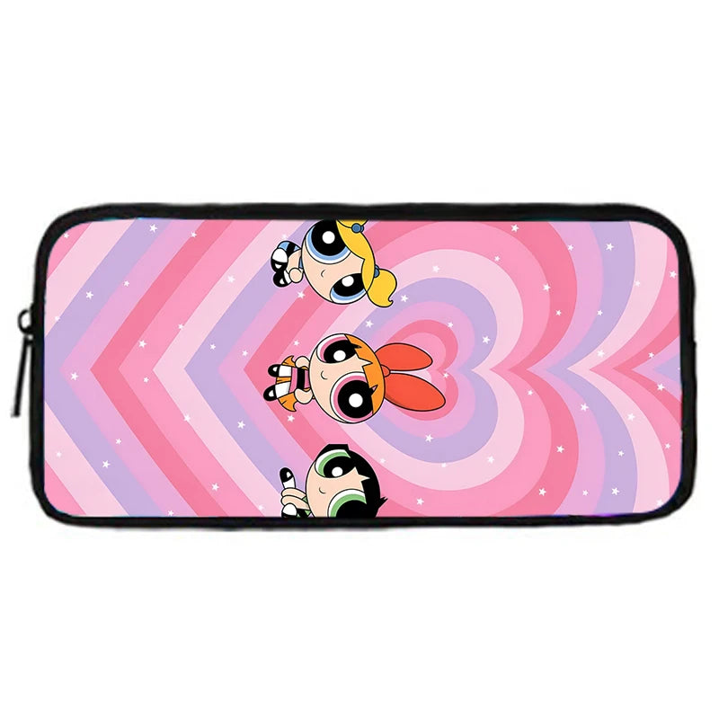 Child Cute Anime Powerpuffs Girlss School Backpack with Lunch Bags ,Pencil Bags ,School Bags for Boys Girls Best Gift