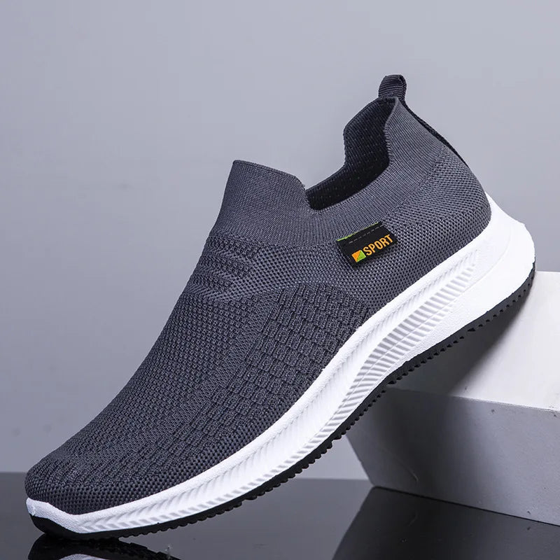 Outdoor Men's Sneakers Fashion Casual Shoes Autumn New Mesh Mens Shoes Slip on Running Shoes Lightweight Breathable Flats Tenis