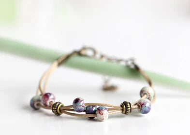 Fashion Delicate Hand-Woven Ceramic Beads Bracelet Originality Chinese Style Bracelet Adorn Article Dropshipping #1443