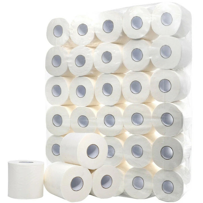 1 Roll Toilet Paper Bulk Rolls Bath Tissue Home Bathroom White Soft 4 Layer Of Thickened Core Roll Small Toilet Paper