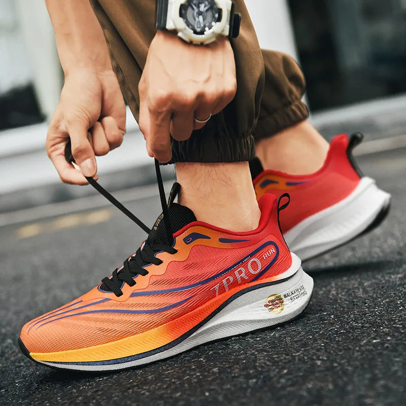 Running Shoes Men High Quality Full Palm Carbon Plate Cushion Professional Training Shoes Lightweight Wear-Resistant Sneakers