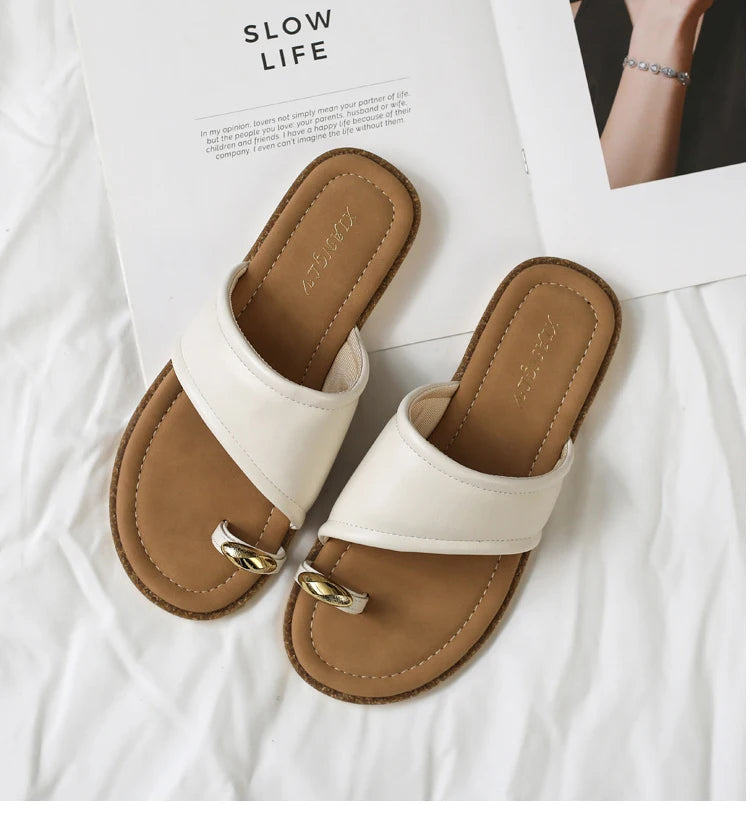 Summer Sandals Shoes for Woman Fashion Outdoor Flat Slippers Sandals Open Toe Casual Beach Slides Shoes Zapatos Para Mujer тапоч