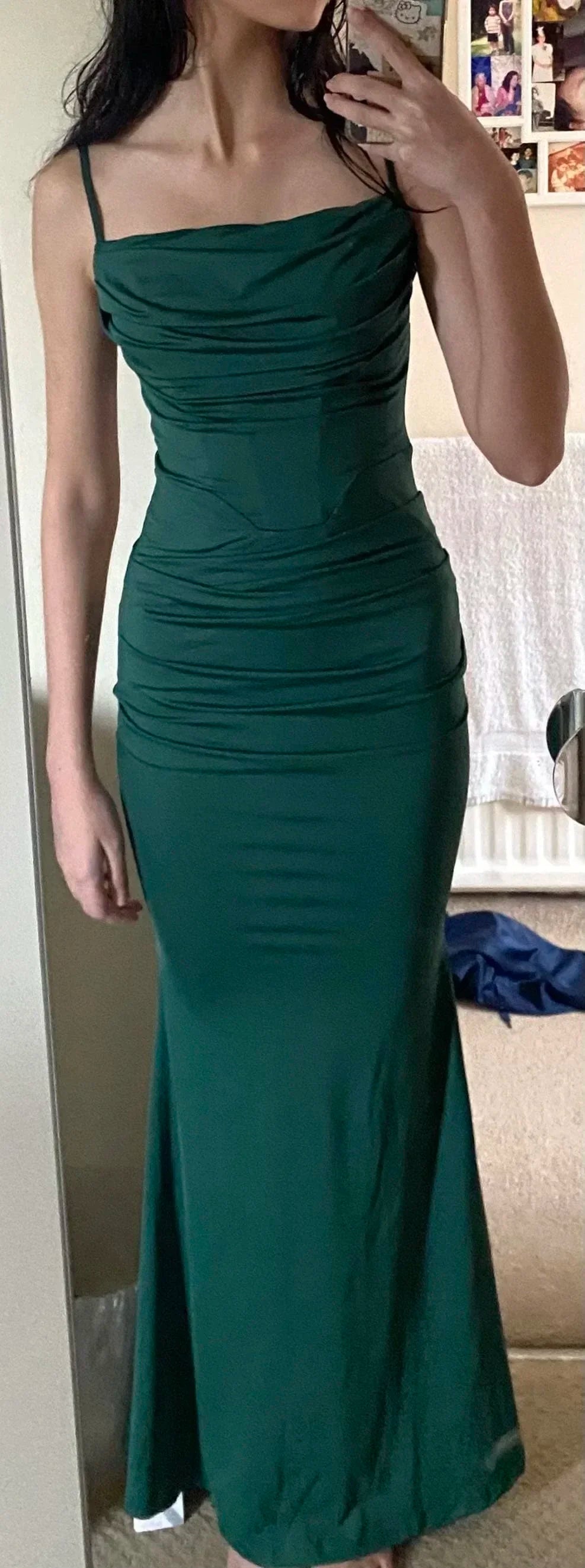 Elegant Women's Maxi Evening Dress Slimming Stretch Bodycon Corset Dress Sexy Spaghetti Strap Cocktail Prom Party Dress