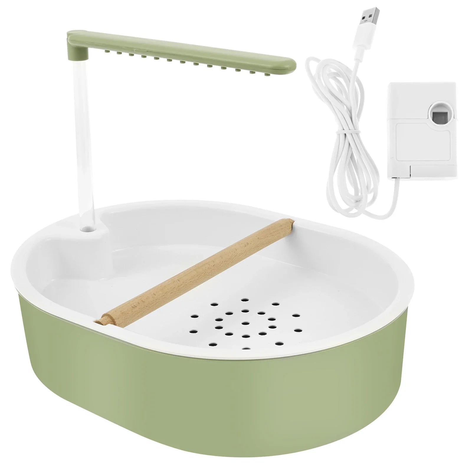 Parrot Automatic Bird Bath Tub Shower Fountain USB Electric Circulating Faucet Pet Large Bird Bathtub Cleaning Supplies