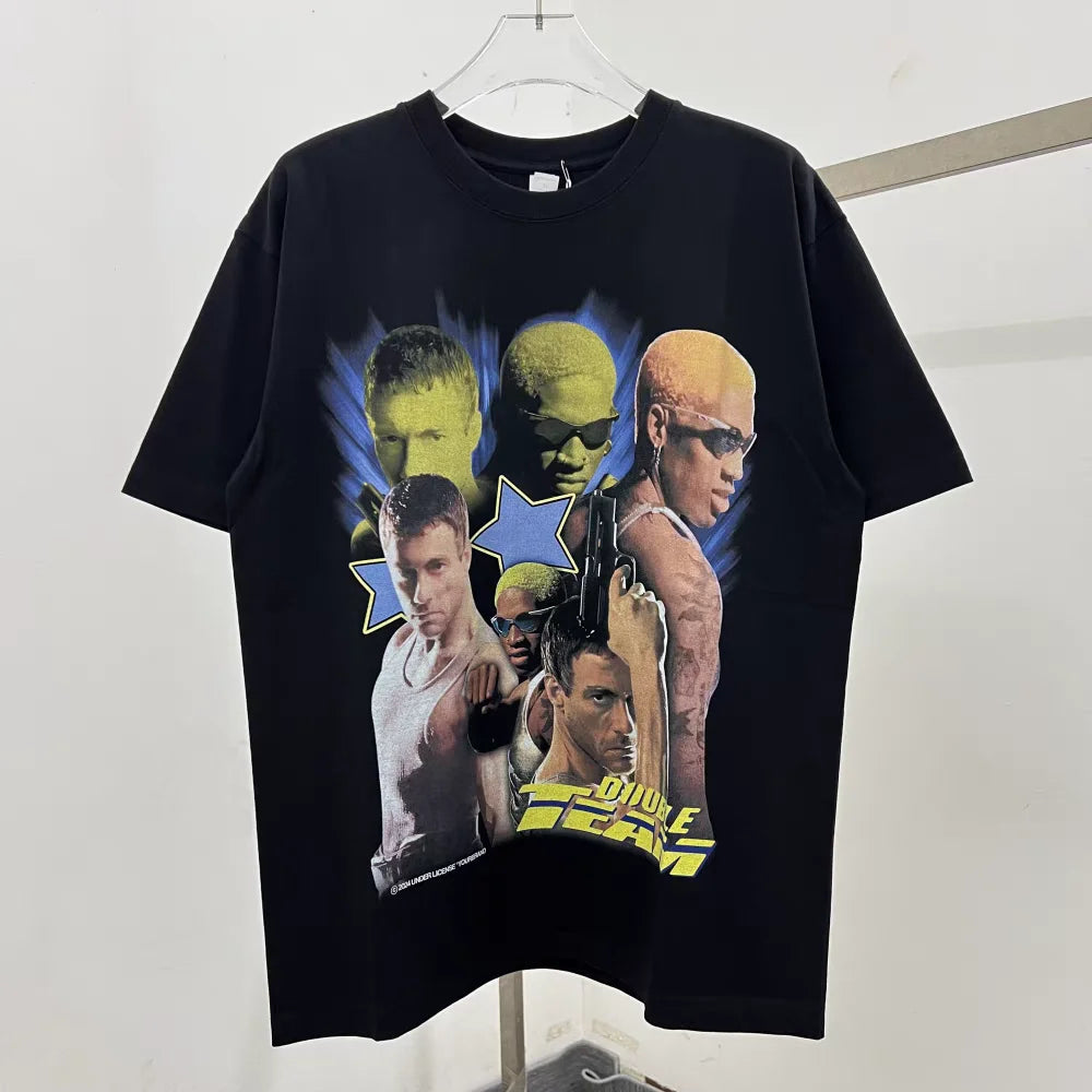 New 2pac Rapper Portrait T Shirt Men Women Top Version T-shirt Top Tees