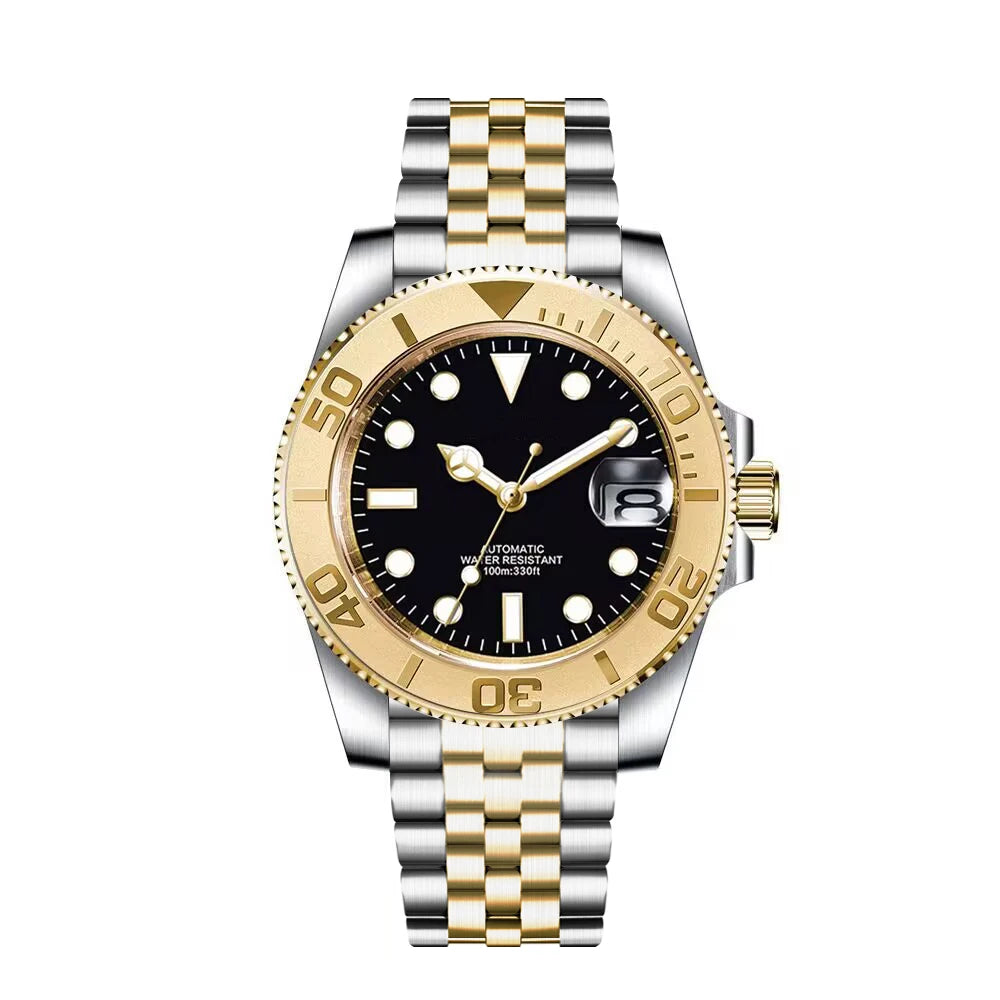 40mm Corgeut Watch Man100M Waterproof Sapphire Glass Two Tone Gold nh35 Mechanical Automatic Wristwatches for Men Reloj 40MM