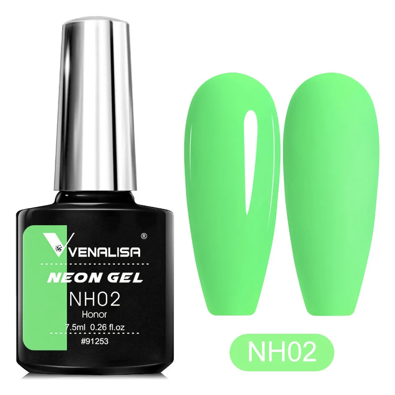 Venalisa New 7.5ml Neon Gel Nail Art Manicure Soak Off Camouflage Natural Nude Color Silicone Nail Gel Polish Lacquer Varnishes