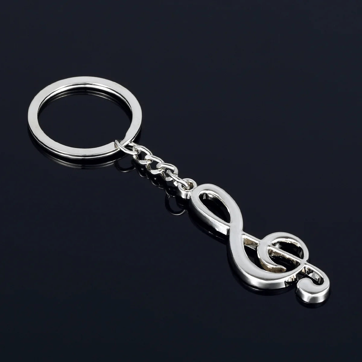Hot Nw Metal Musical note Key chain Cool Luxury Car Key Ring Musical Bag pendant Keychains For Man Women Gift jewelry K1602