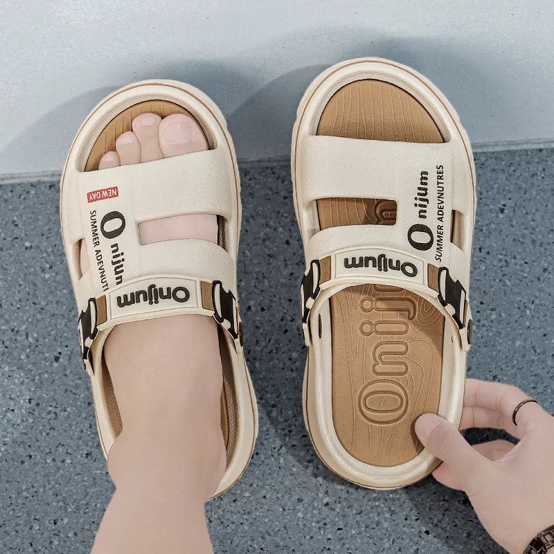 Summer Sandals for Men and Women, Dual-Use Beach Shoes, Soft-Soled Anti-Odor Slippers