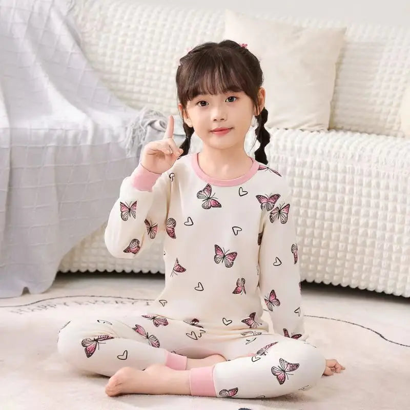 Children's Pajamas Set Cartoon Panda Kids Sleepwear Baby Boys Clothes Sleep Suit Cotton Pyjamas Infant Nightwear For Girls