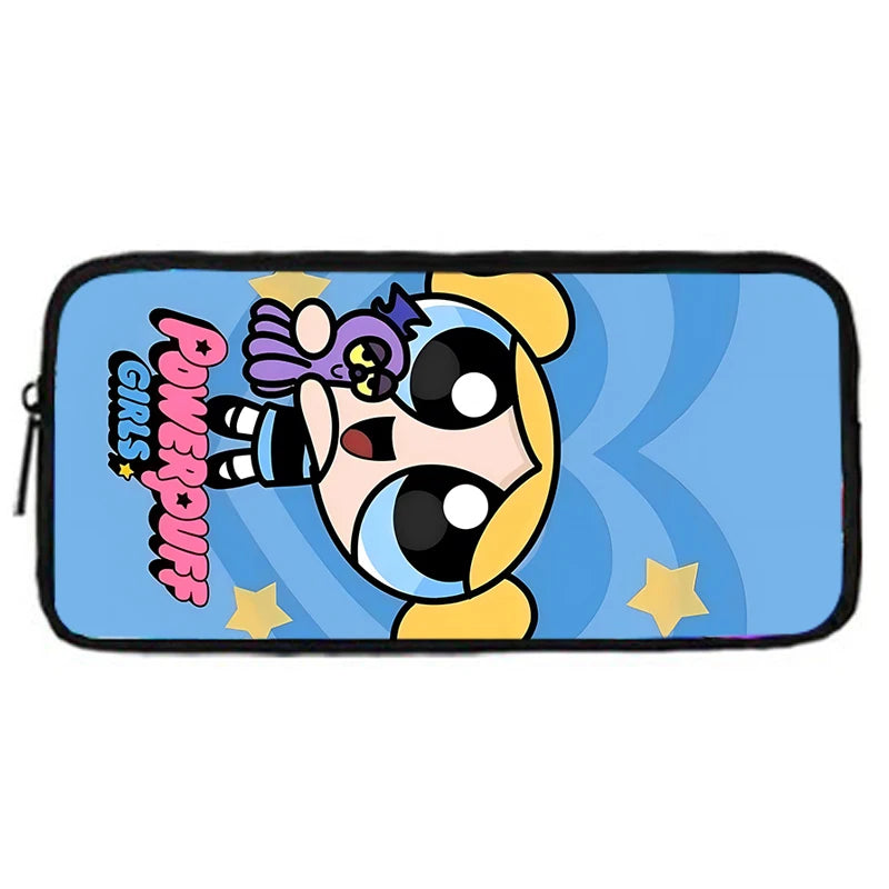 Child Cute Anime Powerpuffs Girlss School Backpack with Lunch Bags ,Pencil Bags ,School Bags for Boys Girls Best Gift