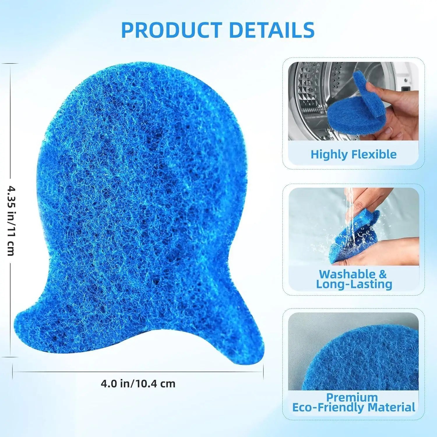 5pcs Pet Hair Remover for Laundry, Effectively Removes Fur, Lint & Dander, Reusable, Eco-Friendly Laundry Pet Hair Catcher