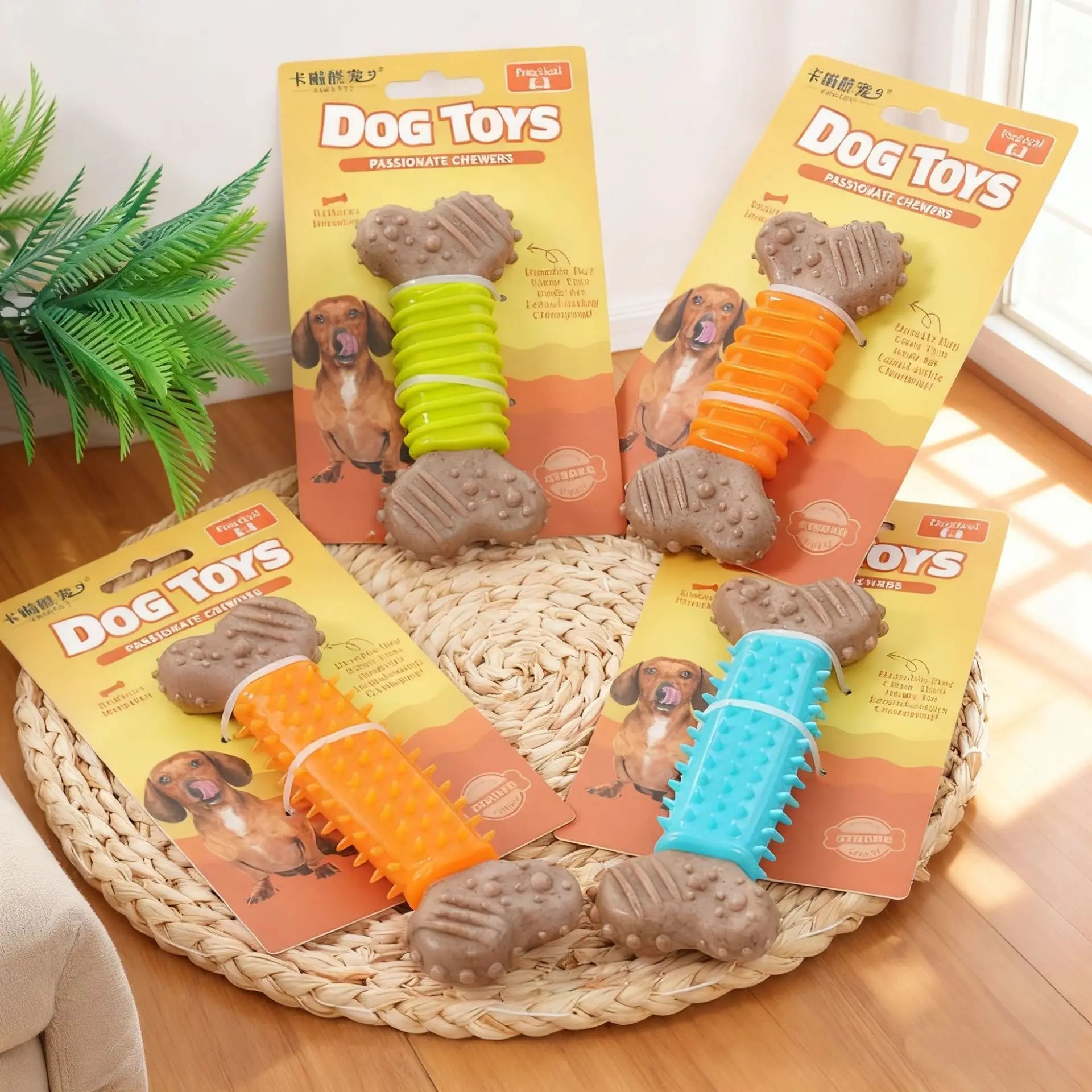 Pet Chew Toy for Entertainment TPR Bone-Shaped Chew Stick Durable for Biting Suitable for Small Medium and Large Dogs Puppy Toy
