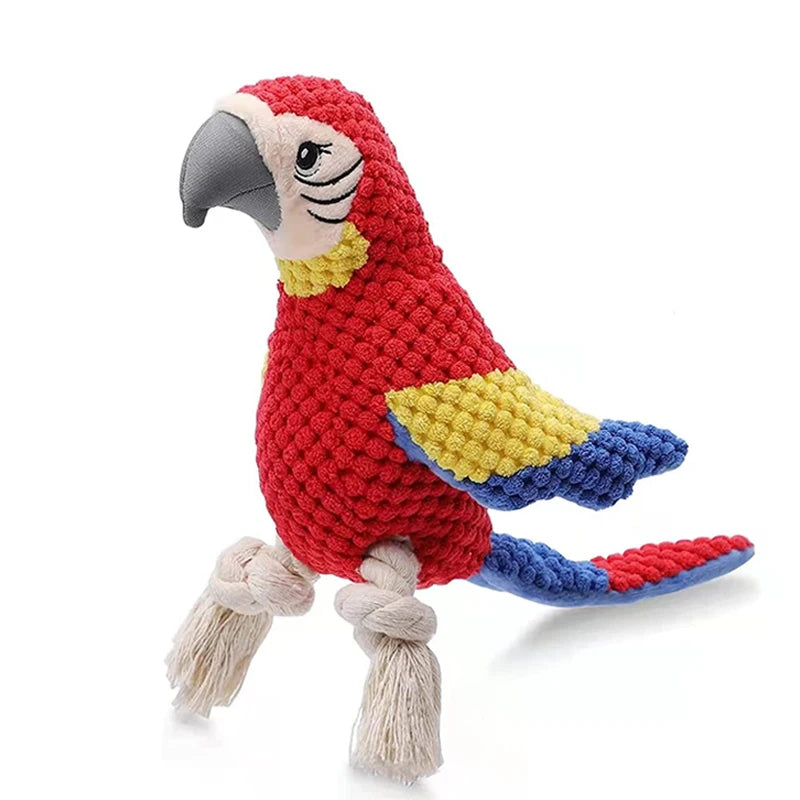 1PC Parrot Shaped Dog Toy With Squeaking Filling Suitable For Small And Medium-Sized Dogs To Play With