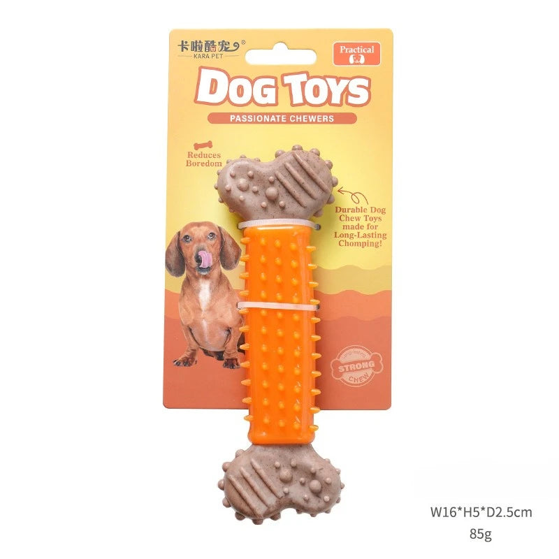 Pet Chew Toy for Entertainment TPR Bone-Shaped Chew Stick Durable for Biting Suitable for Small Medium and Large Dogs Puppy Toy