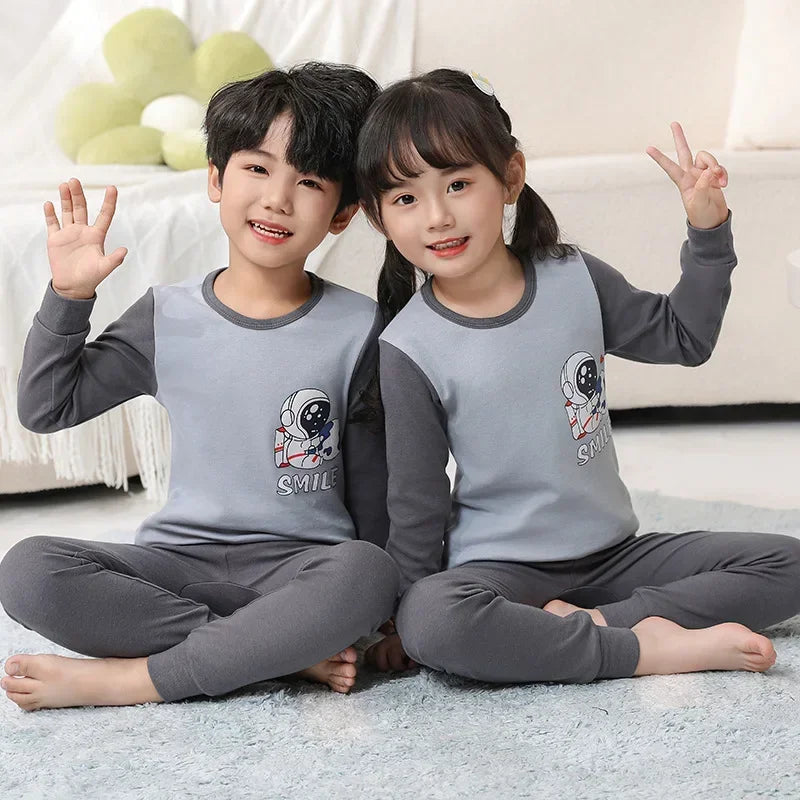 Children's Pajamas Set Cartoon Panda Kids Sleepwear Baby Boys Clothes Sleep Suit Cotton Pyjamas Infant Nightwear For Girls