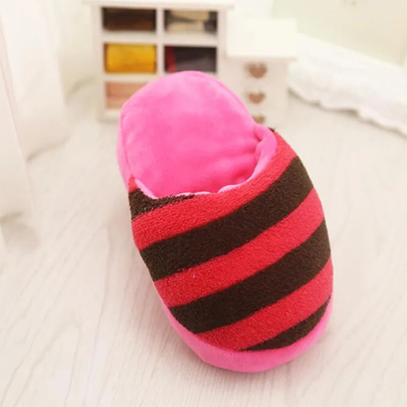 Pet Toys Squeaker Plush Slipper Shaped Puppy Dog Sound Chew Play Toys for Dog Cats Funny Dog Products Outdoor Training Toy