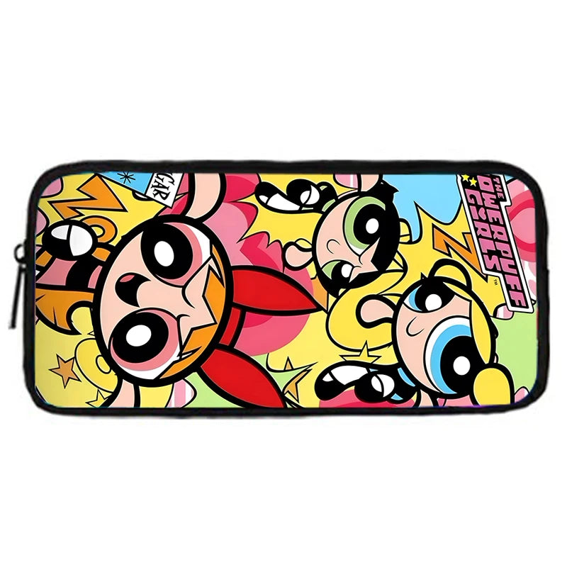 Child Cute Anime Powerpuffs Girlss School Backpack with Lunch Bags ,Pencil Bags ,School Bags for Boys Girls Best Gift