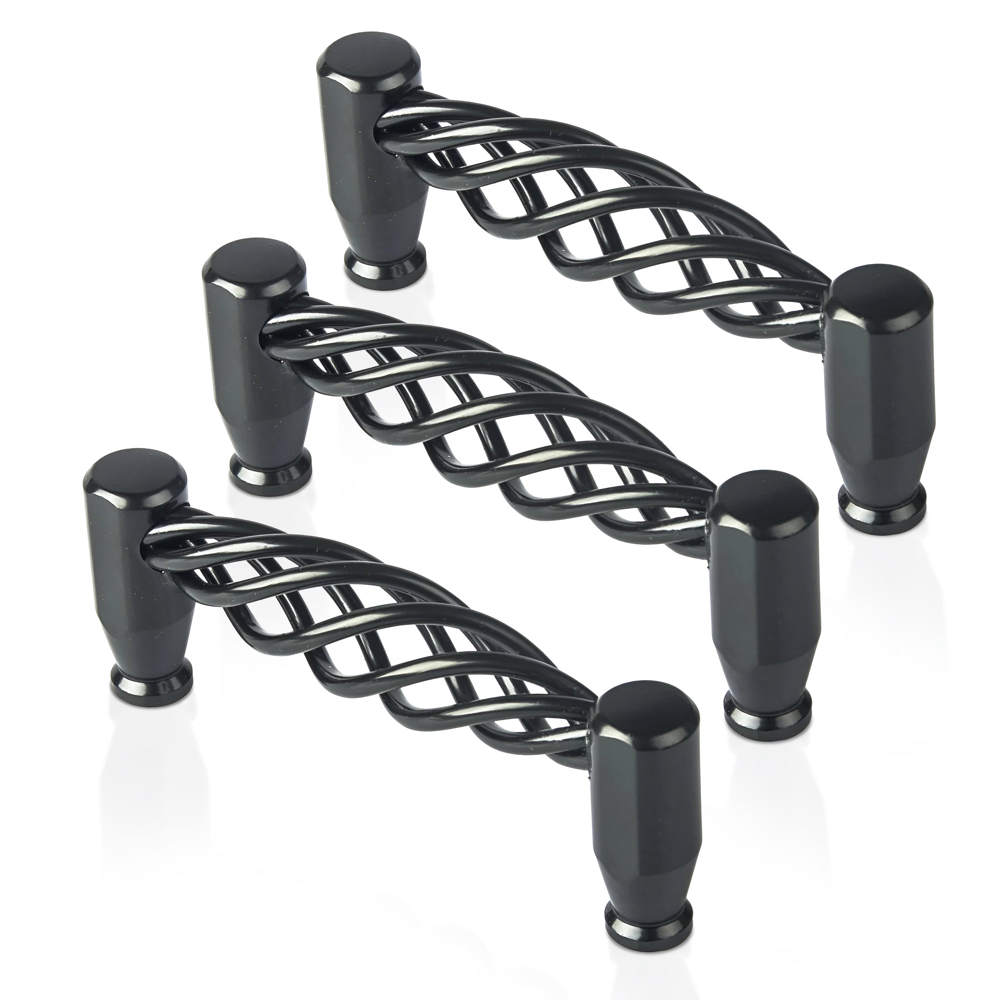 Matt Black 128mm Cabinet Door Handles Drawers & Cupboards ~2413
