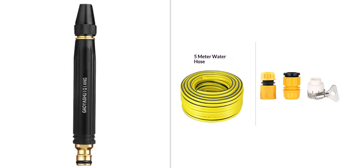 Portable High Pressure Washing Water Gun Car Wash Nozzle Adjustable Nipple Type Direct Spray Home Garden Shower Watering Hose